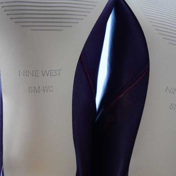 NEW Nine West Women's 5 WIDE CALF Sancha Knee High Boots Red Leather Heels - Picture 10 of 12